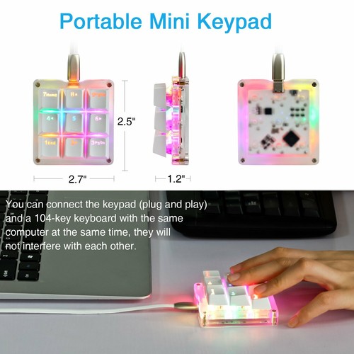 Koolertron one handed macro mechanical keyboard instructions