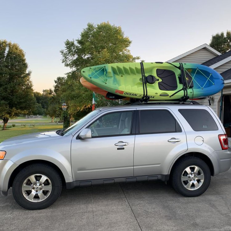 2 in 1 Folding Kayak Rack J Bar Car Roof Rack for Canoe Surf Board SUP on Roof T