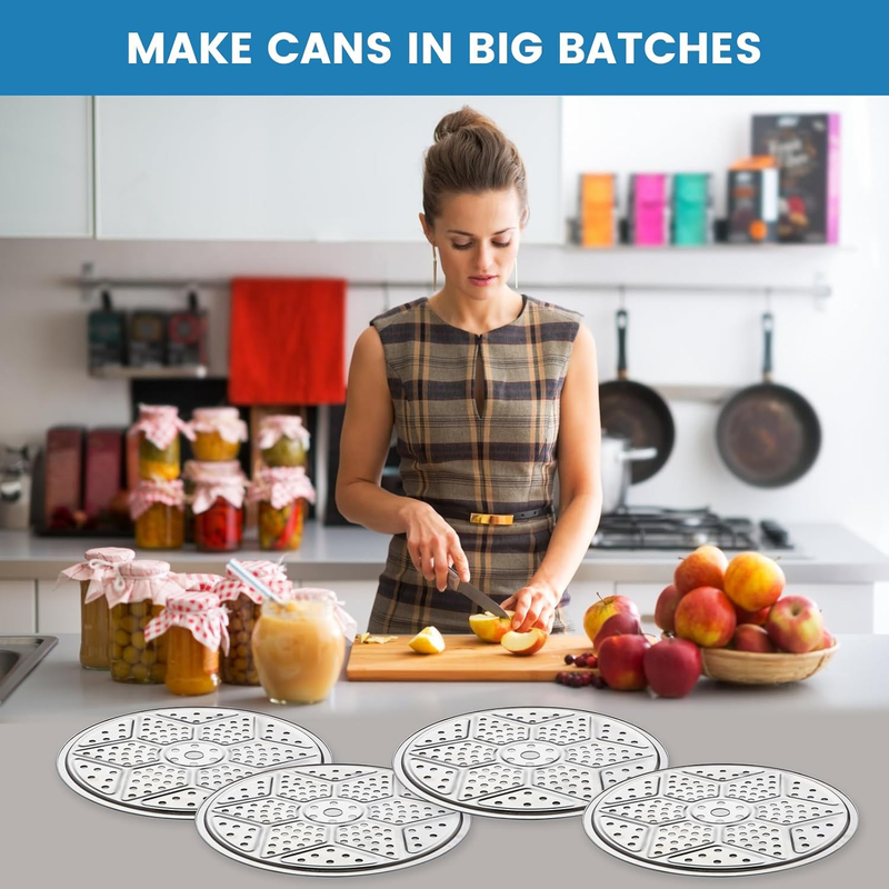 4Pack Pressure Canner Rack, Stainless Steel Canning Rack for Pressure Cooker, 11
