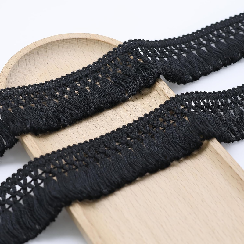 10 Yards Cotton Tassel Fringe Trim, 1.57Inches Wide Sewing Fringe Trim for DIY C