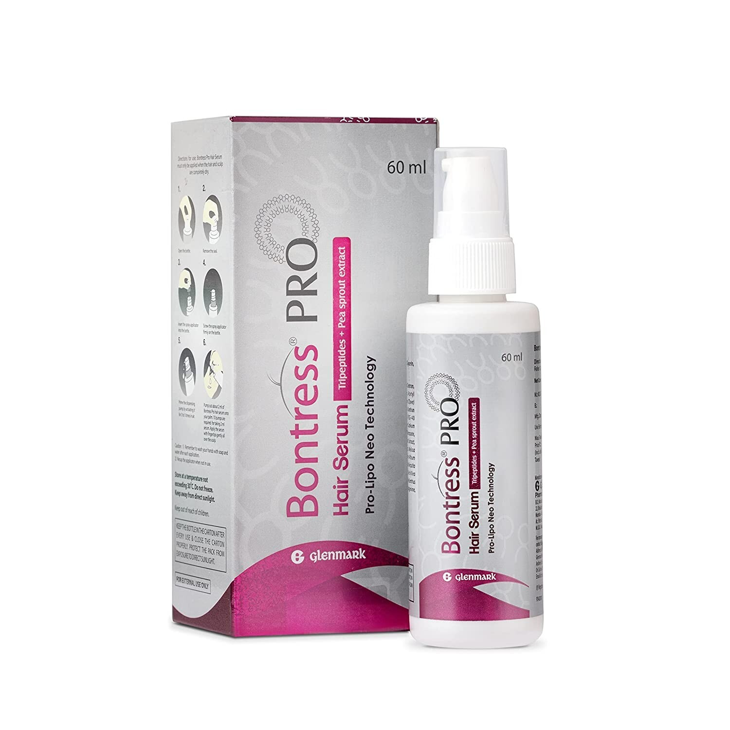 みぽりんHAIR SERUM 45ml 2本セット Glenmark BONTRESS Pro Hair Serum, 60 ml Pro -Lipo Neo