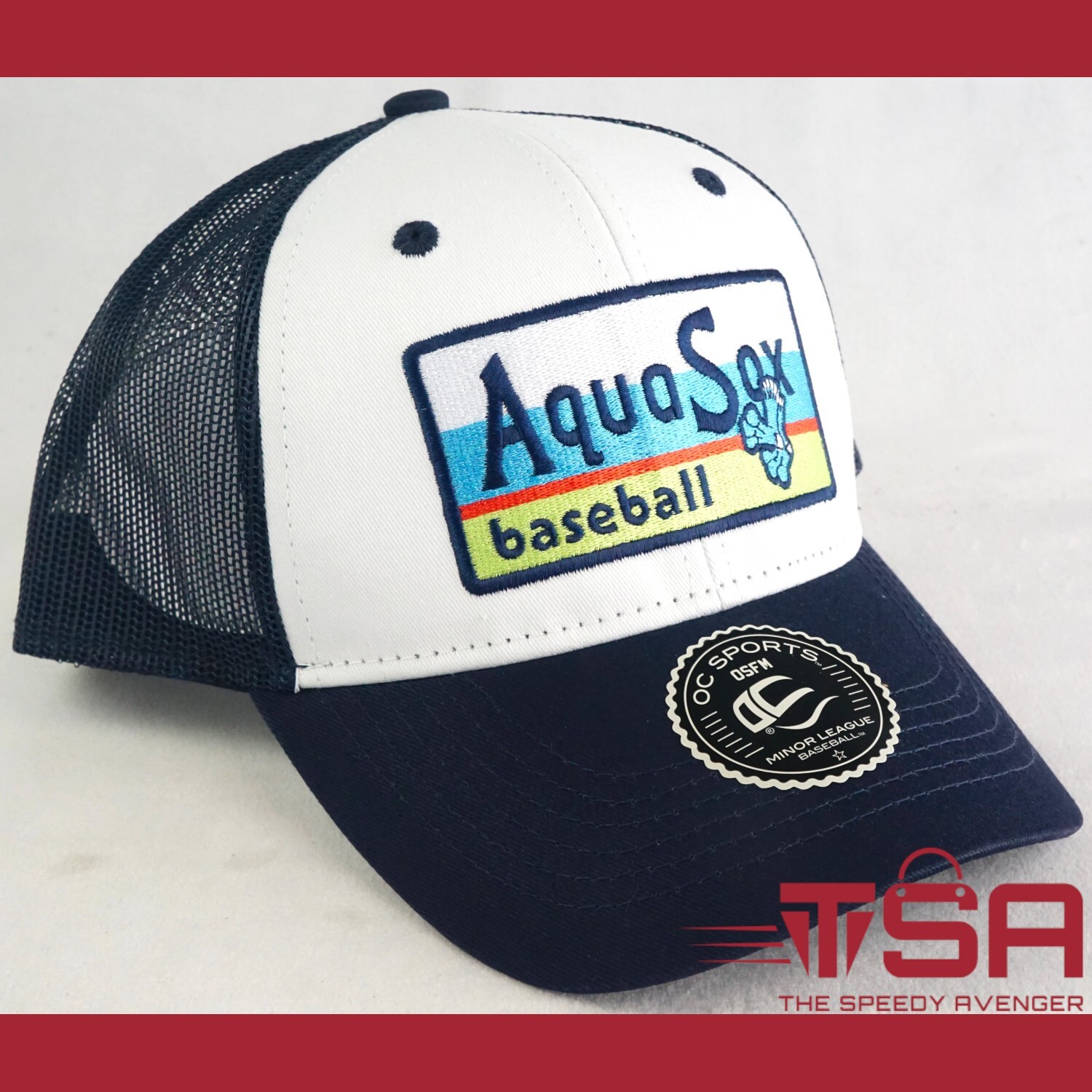 Everett AquaSox Snapback Trucker Blue Dad Hat Cap Funko Field MiLB Baseball