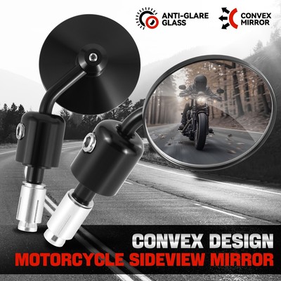 Универсальное круглое зеркало бокового обзора на руле Naked Bike Cruiser 7/8 диаметром 2,75 дюйма