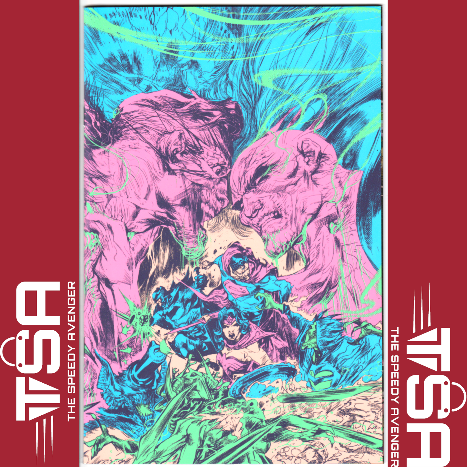 KNIGHT TERRORS NIGHT'S END #1 Howard Porter Darkest Hour Neon Ink Variant 2023