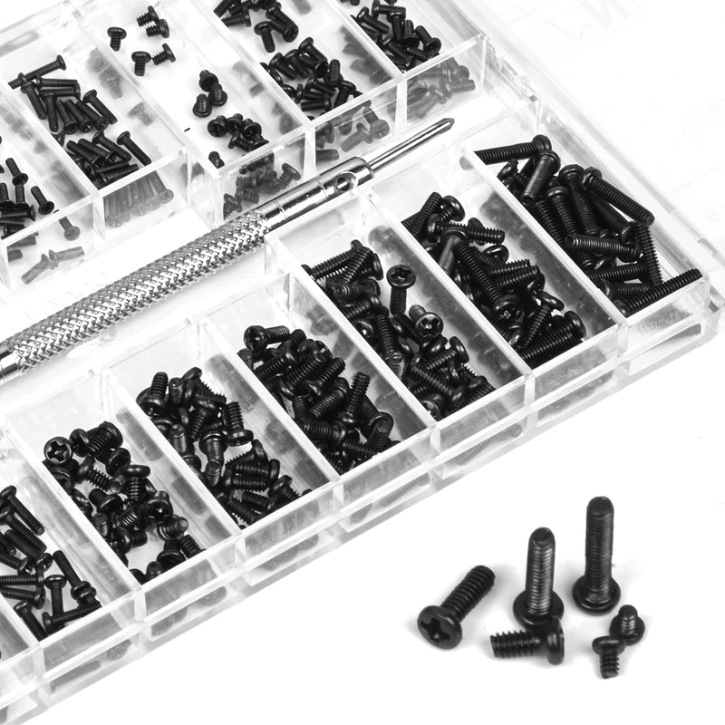 500 Pcs Mini Screws Assortment Kit,Micro Screws Set,18 Kinds Small Multi-Purpose