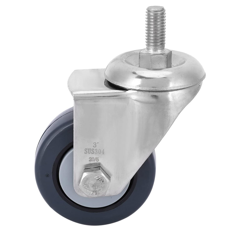 Chair Wheel Trolleys Wheel Hardware Parts 304 Stainless Steel Bracket M10 2-Inch