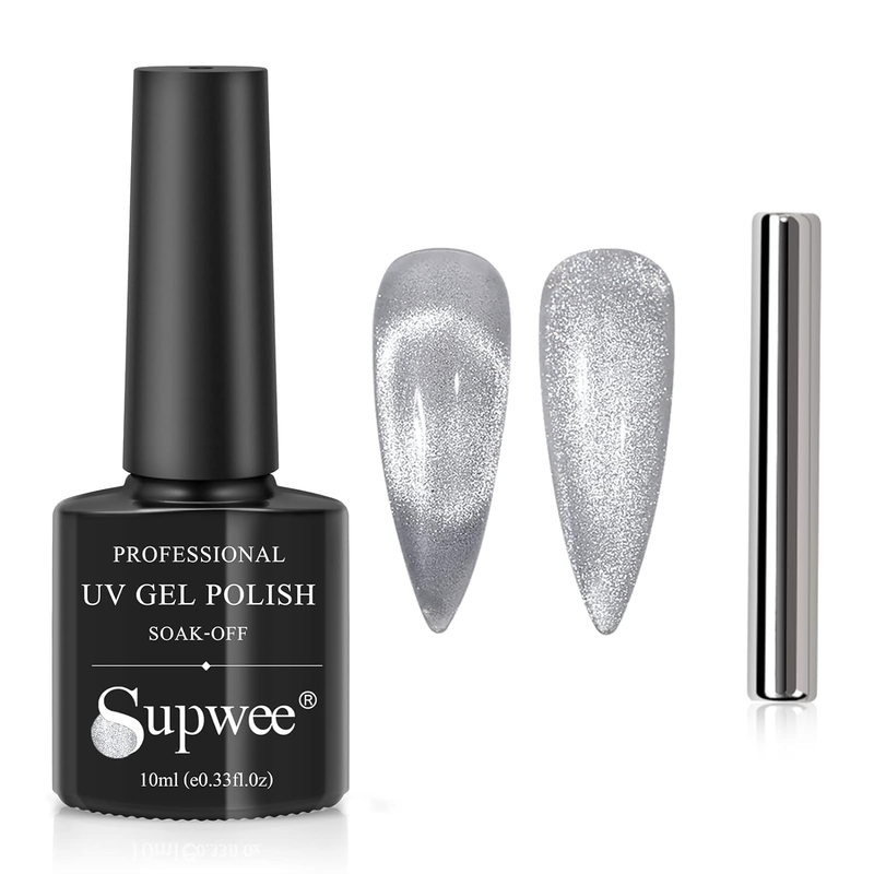 10Ml Silver Universal Bright Glitter Cat Eye Gel Magnetic Nail Polish Gel Art Ma