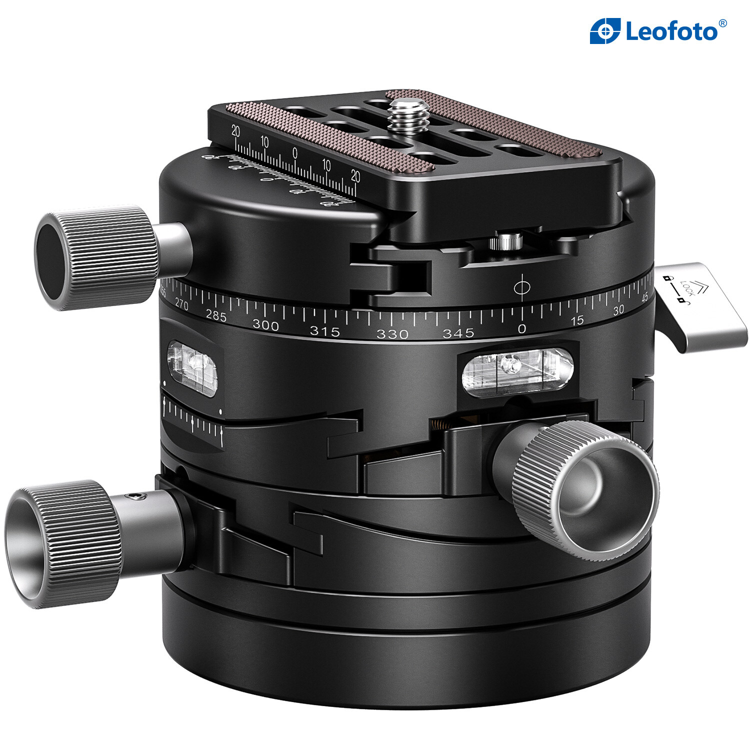 Leofoto G20 3D Geared Head with QR Plate Tripod Head for Camera