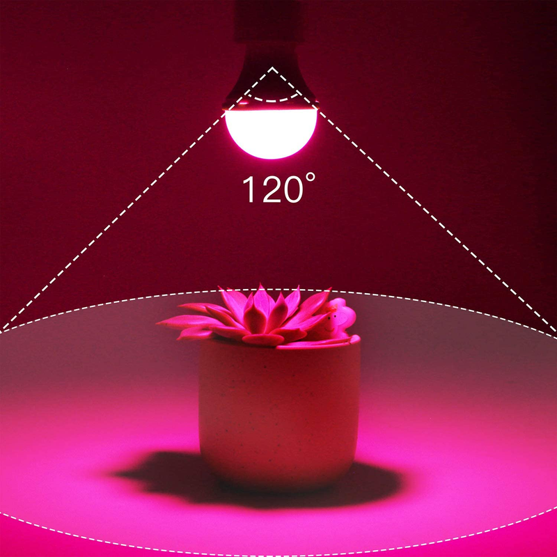2Pack, KINUR Grow Light Bulbs for Indoor Plants,3W UL Listed E26 Base Full Spect