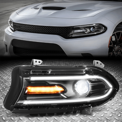 [LED DRL] Для левой боковой фары проектора Dodge Charger OE в стиле 15-22 Dodge Charger OE