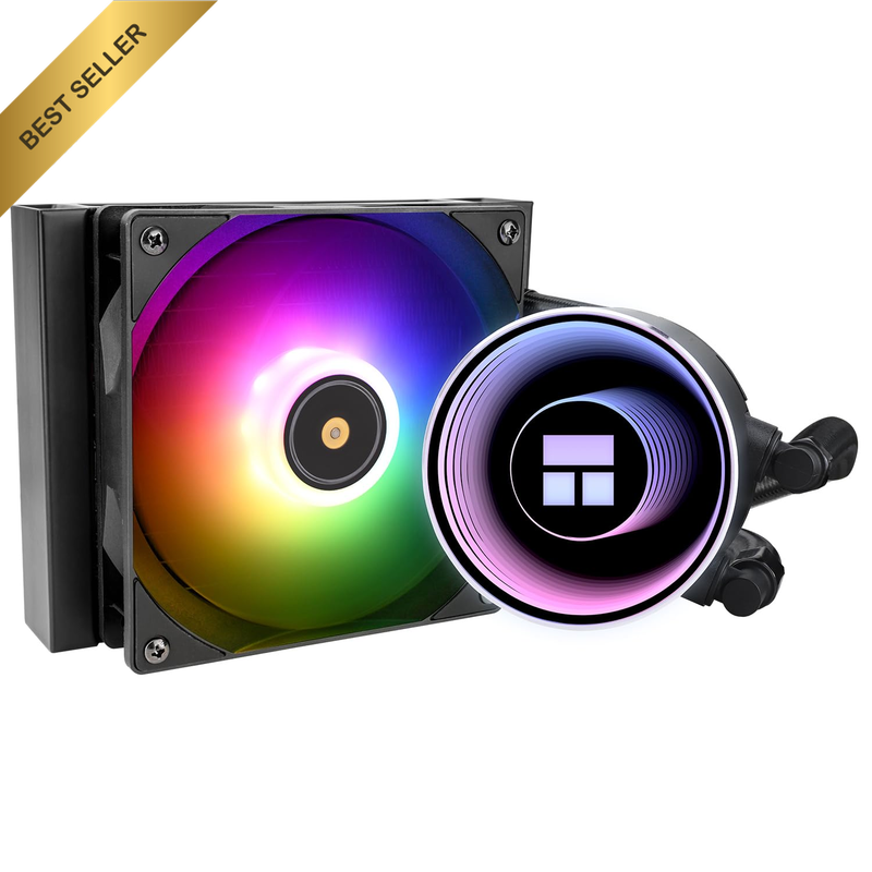 Frozen Notte 120 ARGB Black Liquid CPU Cooling, AIO Pump Head Speed up to 2800RP