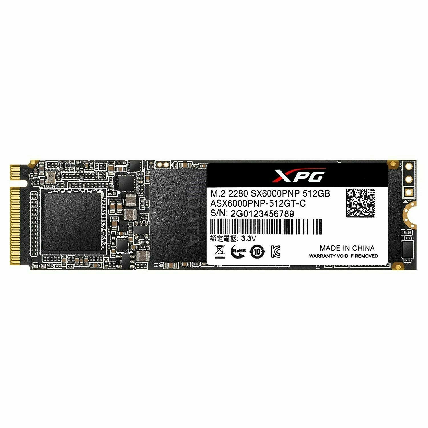 PCパーツ ADATA NVMe M.2 SSD 512GB SX6000PRO Adata XPG SX6000 Pro 512 GB M.2 2280 SSD PCIe 3.0 x4 NVMe