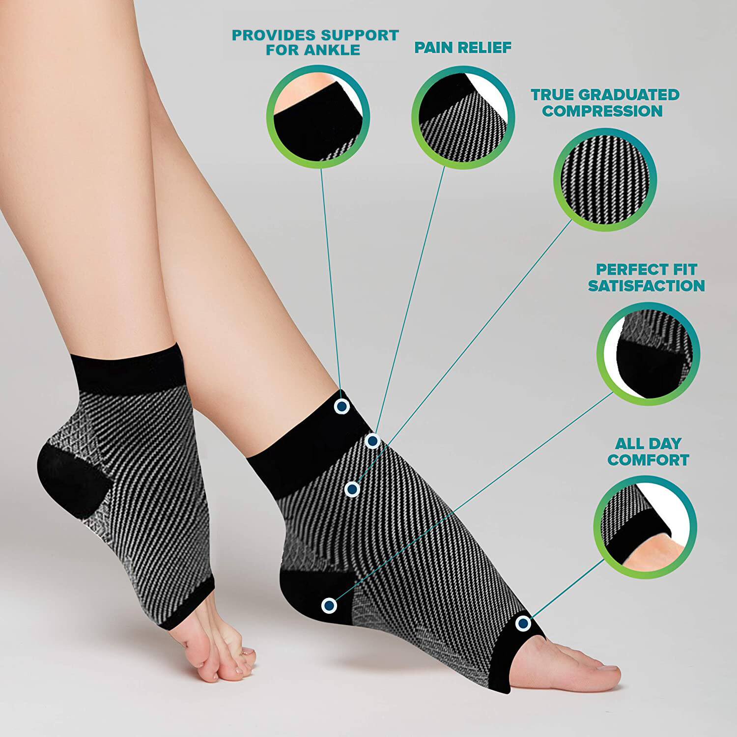 1/2/3/5Pairs Plantar Fasciitis Socks Best for Foot / Heel Pain 