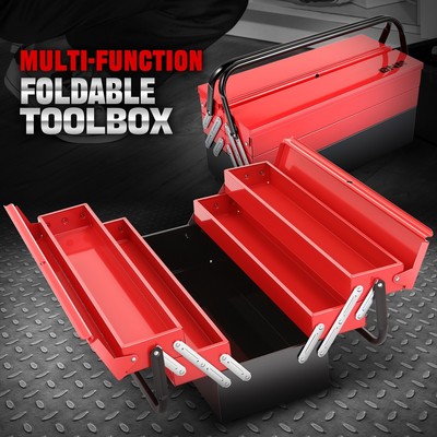 Мастерская, Гараж, Бытовой Складной 21 3-слойный стальной ящик для инструментов, Органайзер для хранения
