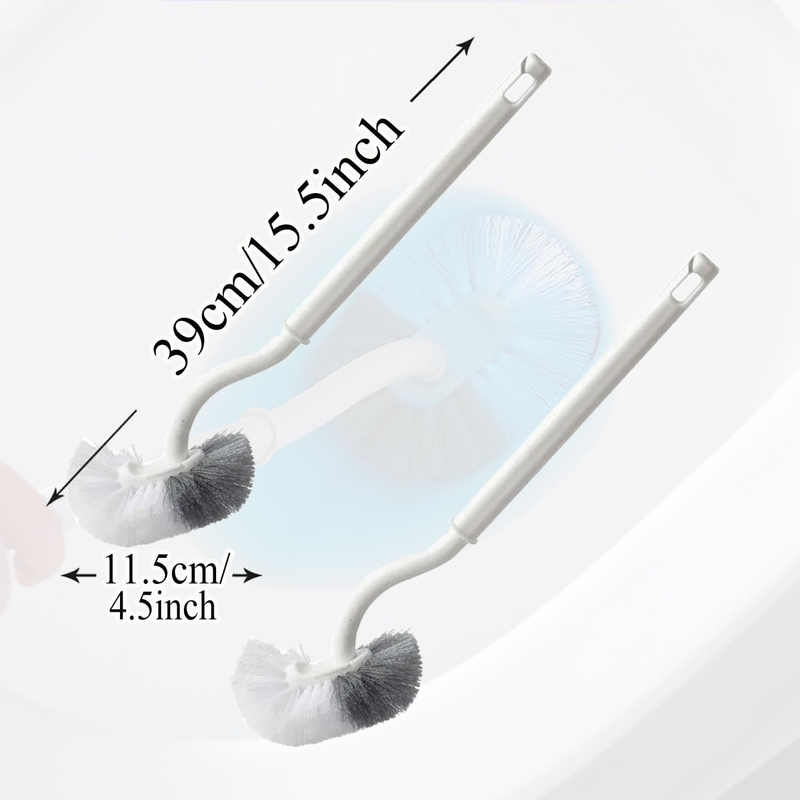 Toilet Brush,2 Pack Curved Design Angled Cleaner Brush Scrubber for Deep Cleanin