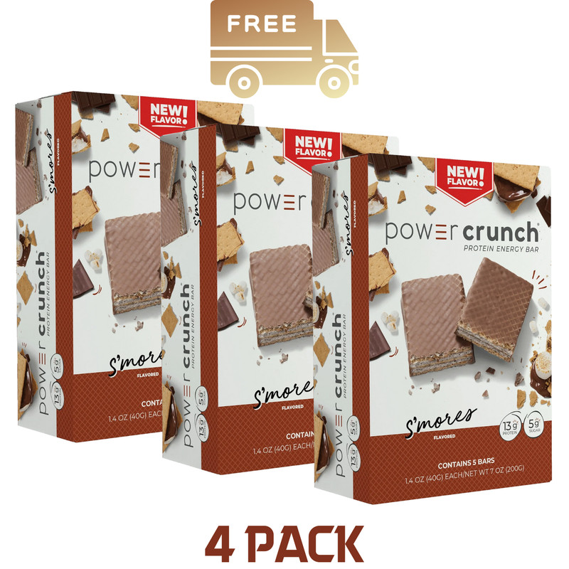 Power Crunch Original Protein Energy Bars, S'mores, 1.4 oz, 5