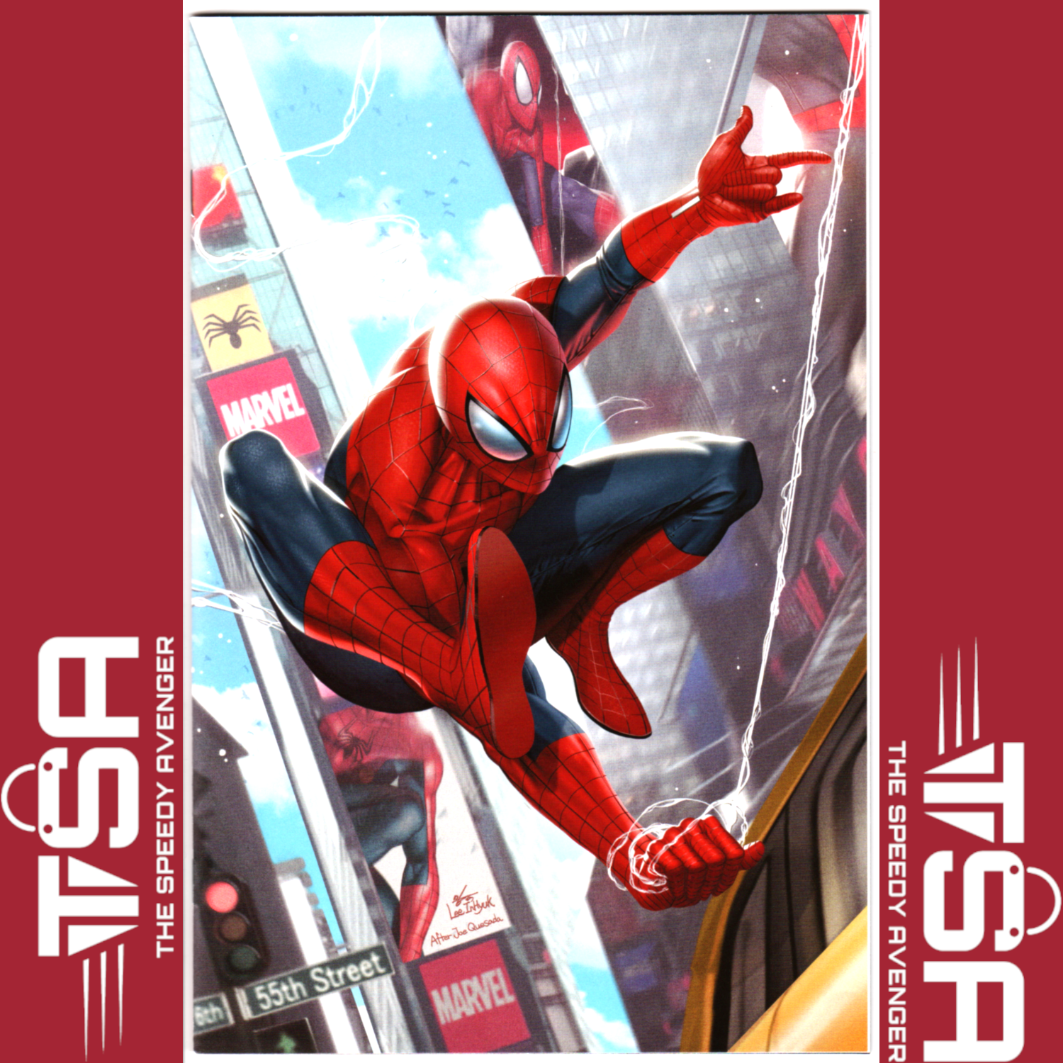 ULTIMATE SPIDER-MAN #1 (Vol 2) InHyuk Lee 4th Printing Virgin Red Suit Variant