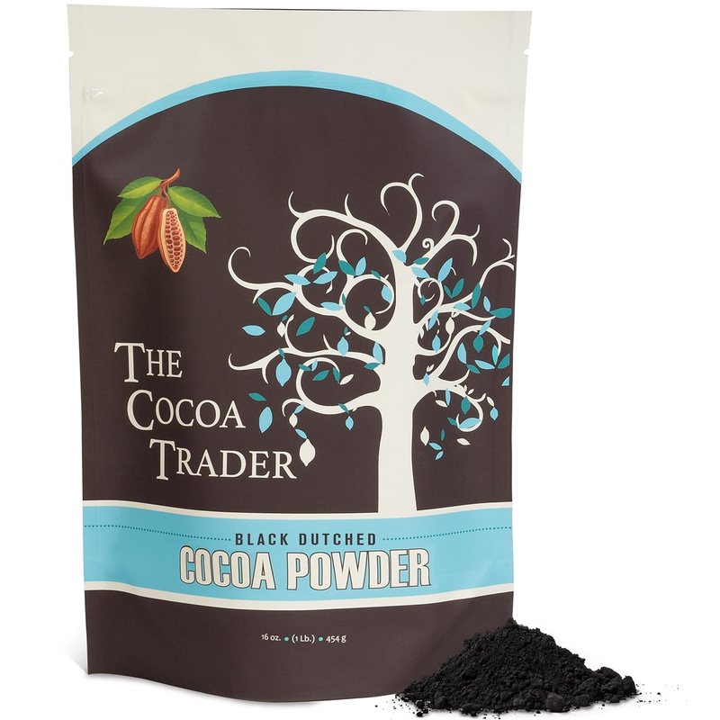 cocoa様一枚今日発送 The Cocoa Trader - Black Cocoa Powder for Baking (1lb) - Darkest