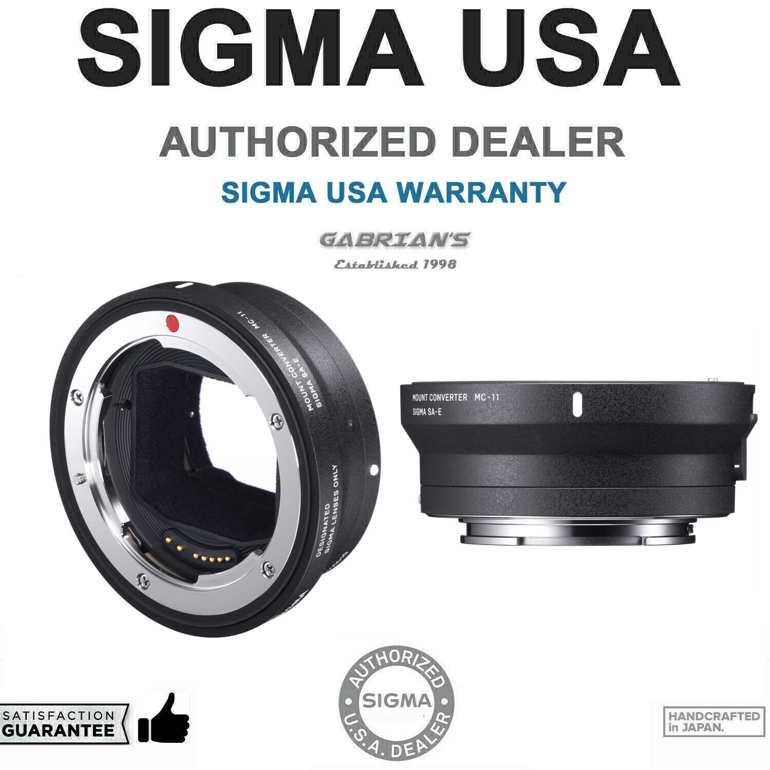 Sigma Mount Converter MC-11 for Sigma Mounts to Sony E. U.S.