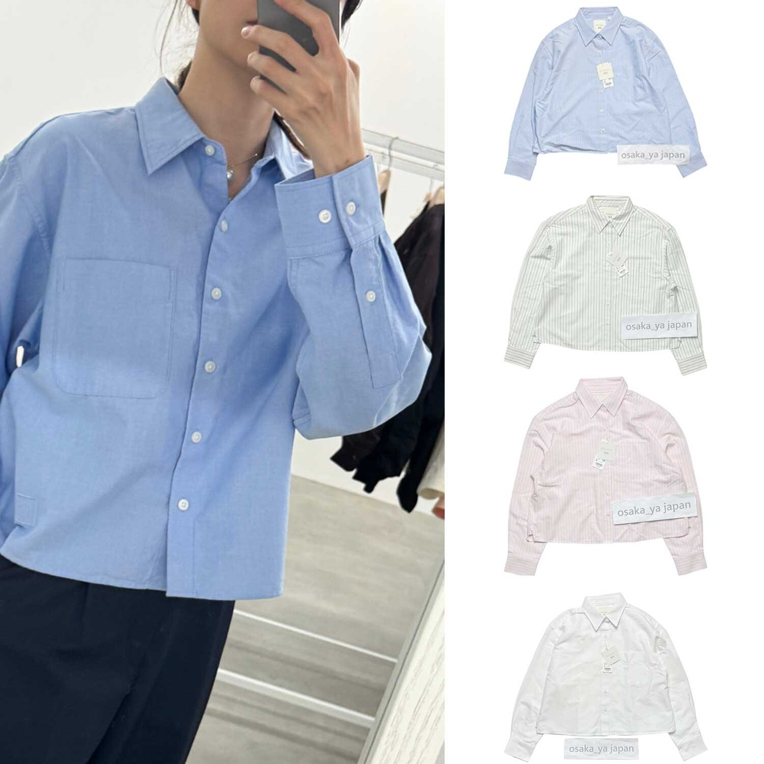 UNIQLO +J シャツ 2枚セット ユニクロ公式 | スーピマコットンオーバーサイズスタンドカラー