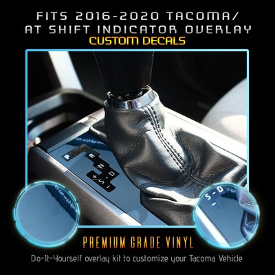 For 2016-2020 Tacoma AT Shift Indicator Trim Overlay Vinyl Decal - Chrome Mirror