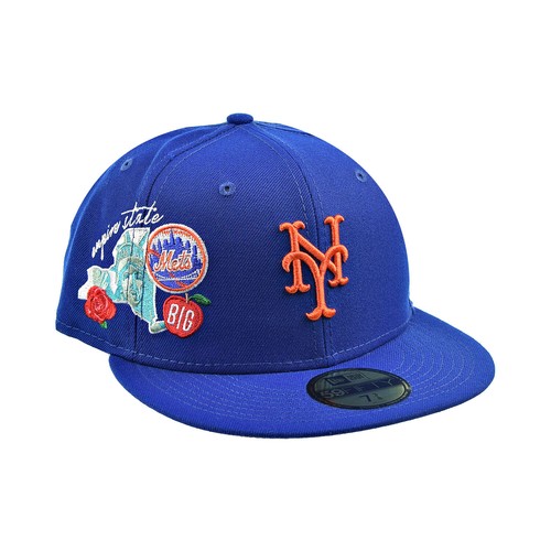 New Era New York Mets City Cluster 59Fifty Облегающая шляпа Синий-Оранжевый-Мульти