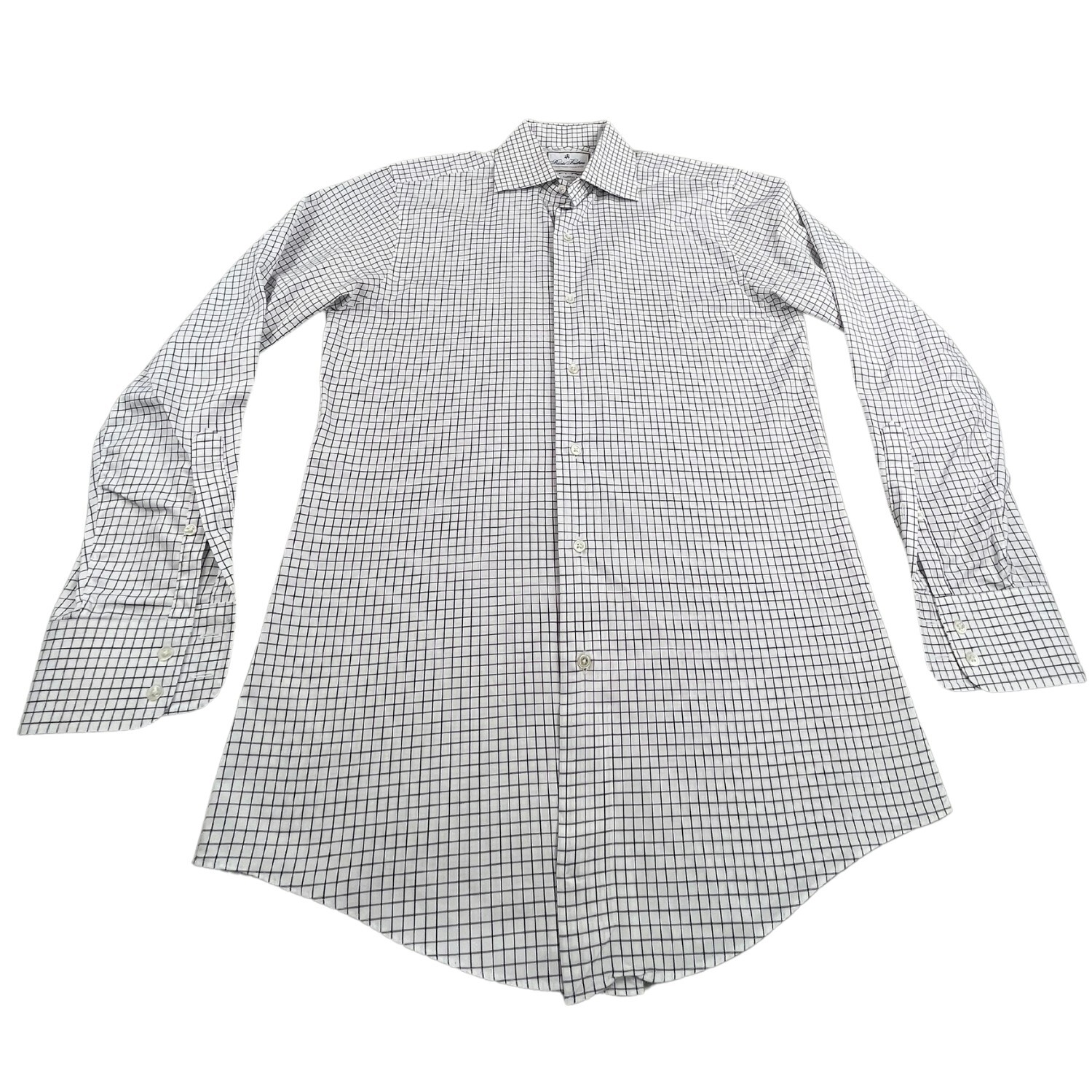 Brooks Brothers Mens 14 1/2 White Thomas Mason Superfine