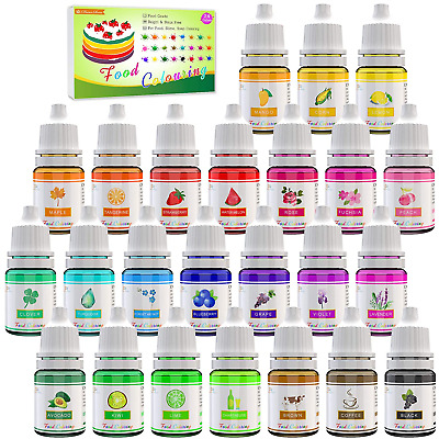 24 Color Food Coloring - Concentrated Liquid Cake Food Coloring Set for Baking, 