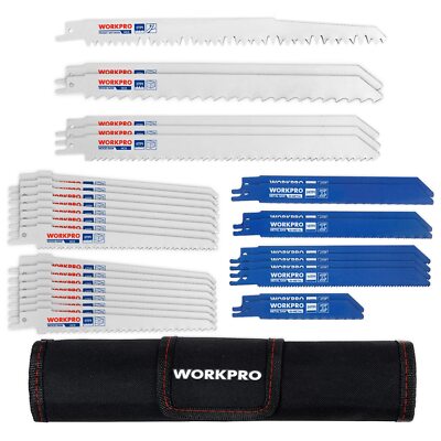 WORKPRO 32PC Reciprocating Saw Blade/5PC 9'' Wood Pruning Reciprocating Saw Blade