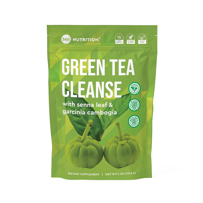 360 Nutrition Green Tea Detox Cleanse 15 Servings Weight Loss, Senna Leaf
