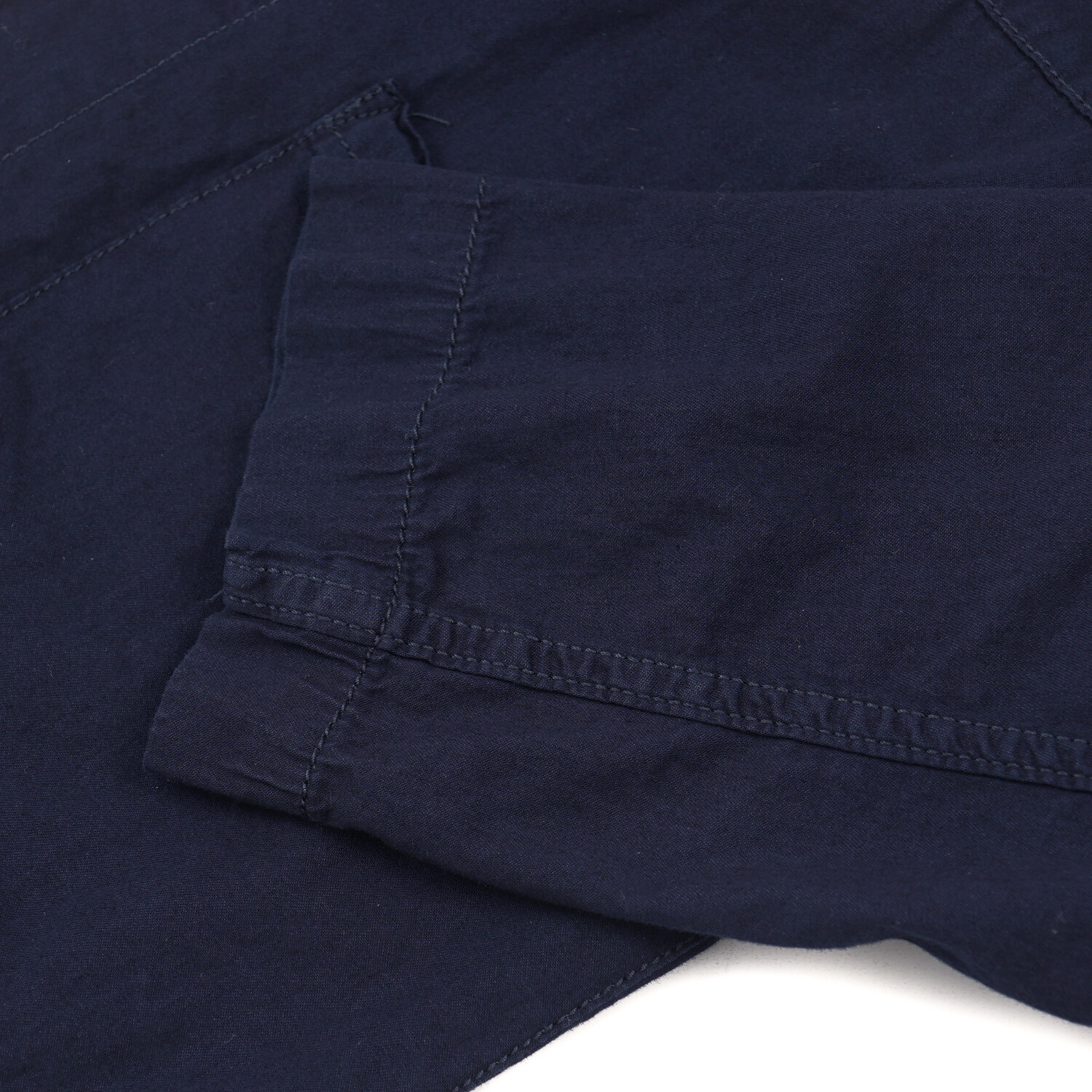 Pre-owned Luigi Borrelli Navy Blue Lightweight Unlined Casual Cotton Blazer L Jacket