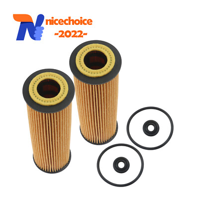 2x Engine Oil Cleaner Cartridge Kit for 2003-2005 Mercedes-Benz C230 1.8L