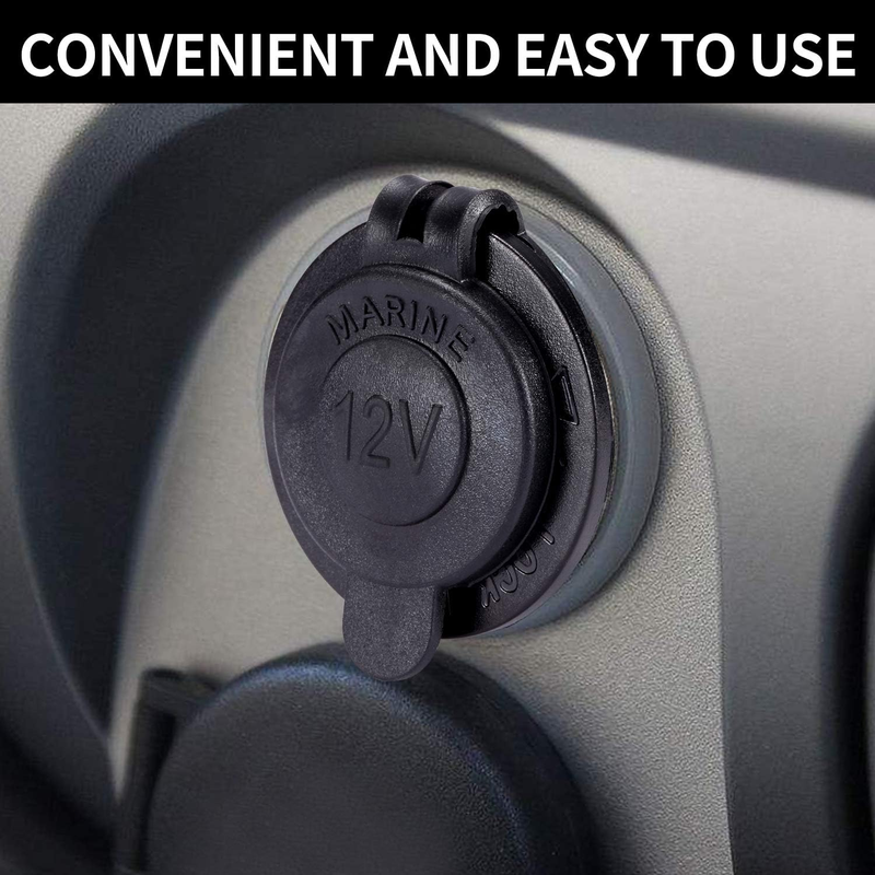 3 Pack Cigarette Lighter Socket for Car Motorcycle Marine ATV RV Lighter Sockets