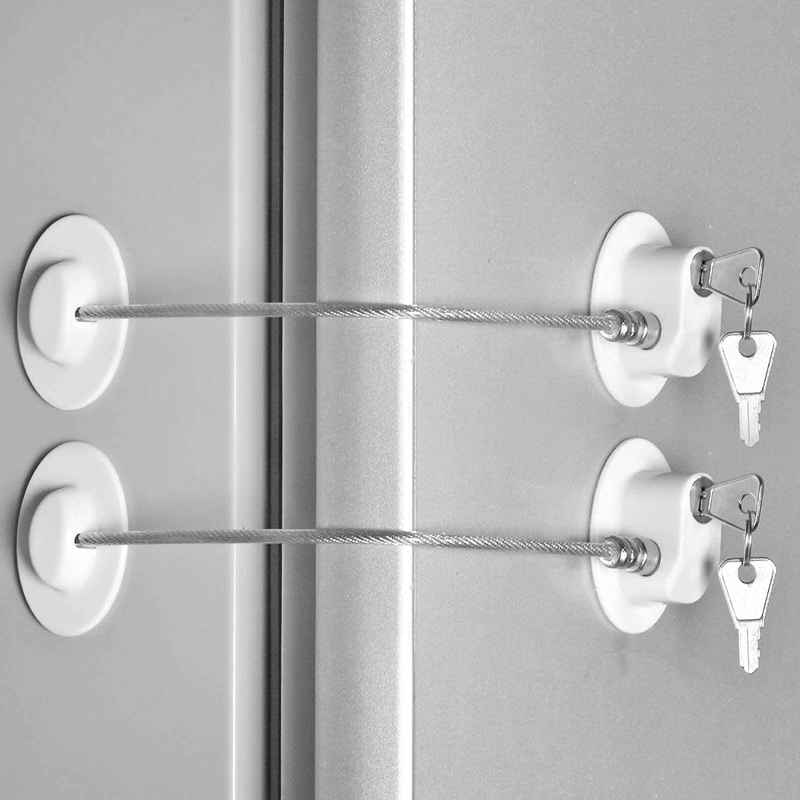 Lock, Refrigerator Lock For Children, Mini Fridge Locks For Kids 2 Pcs