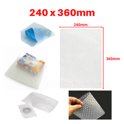 100 x Clear Bubble Wrap Pouch Cushioning Packing Small Shipping