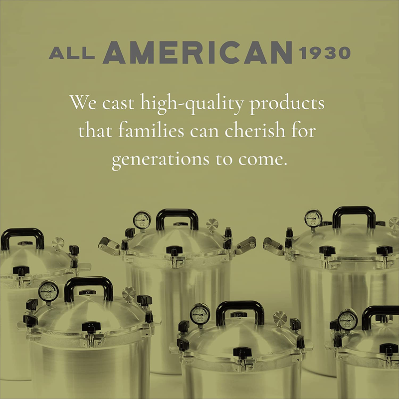 All American 1930-25qt Pressure Cooker/Canner (The 925) - Exclusive Metal-to-Met