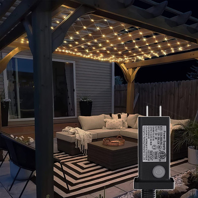 Eueasy Net Lights Outdoor, 10Ft×10Ft Gazebo Mesh Lights, 270 LED 8 Lighting
