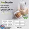 4 Pack Acrylic Qtip Holder Dispenser for Cotton Swabs, Balls, Pads, Floss Picks- Small Clear Plastic Canister Apothecary Jar Set, Bathroom Essentials Accessories Decor, Vanity Makeup Storage Organizer