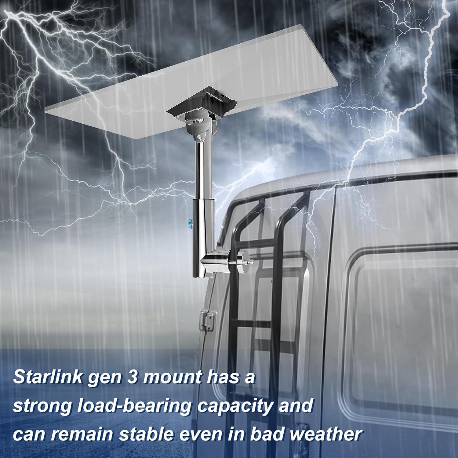 Starlink Gen 3Mount for RV Ladder,Starlink Mounting Kit Gen 3with0-30°Adjustable