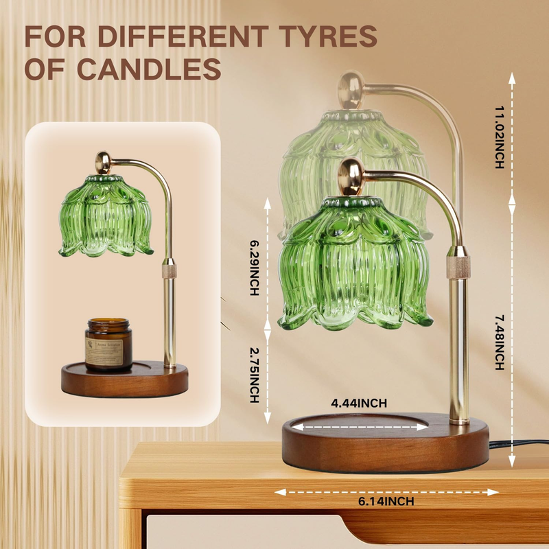 Fragrance Candle Warmer Lamp，Electric Candle Warmer with Timer & Dimmer，Mom Chri