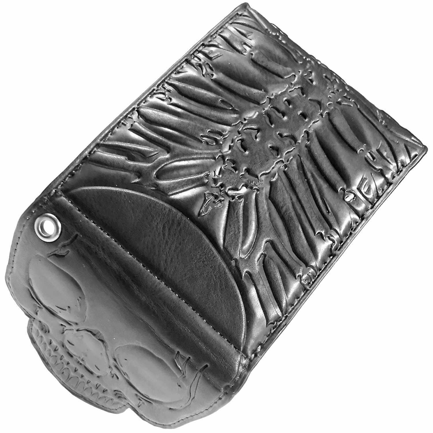 Kreepville 666 Skull Ribcage Bi Fold Wallet