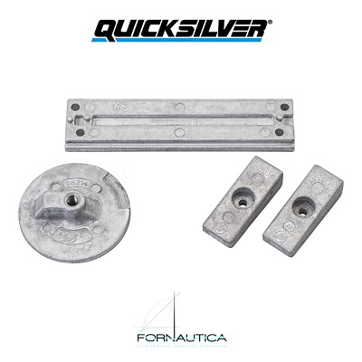 KIT ANODI QUICKSILVER PER MOTORE FUORIBORDO MERCURY OPTIMAX E VERADO 4 ORIGINALI