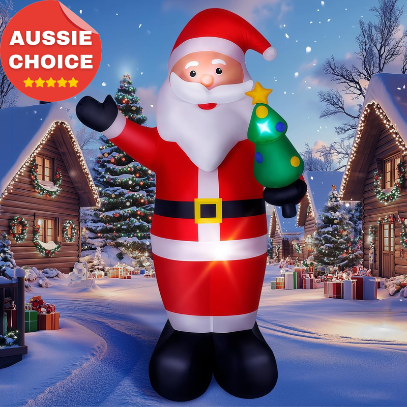 Large 1.8M Blow Up Santa Claus Inflatable Christmas Yard Decor Holiday Party