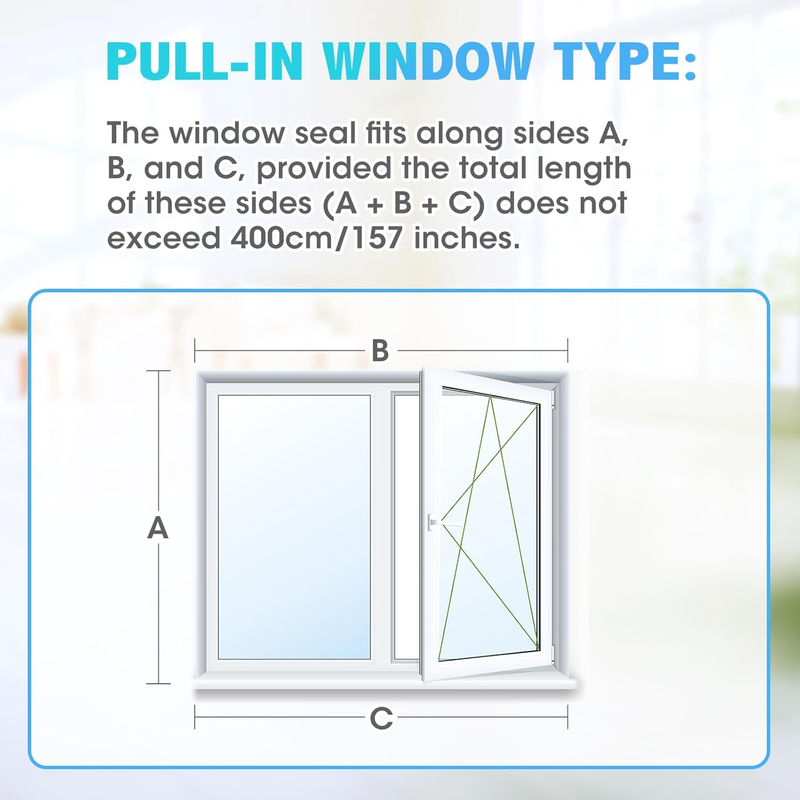 400CM (157 inch) Universal Window Seal for Portable Air Conditioner and Tumble D