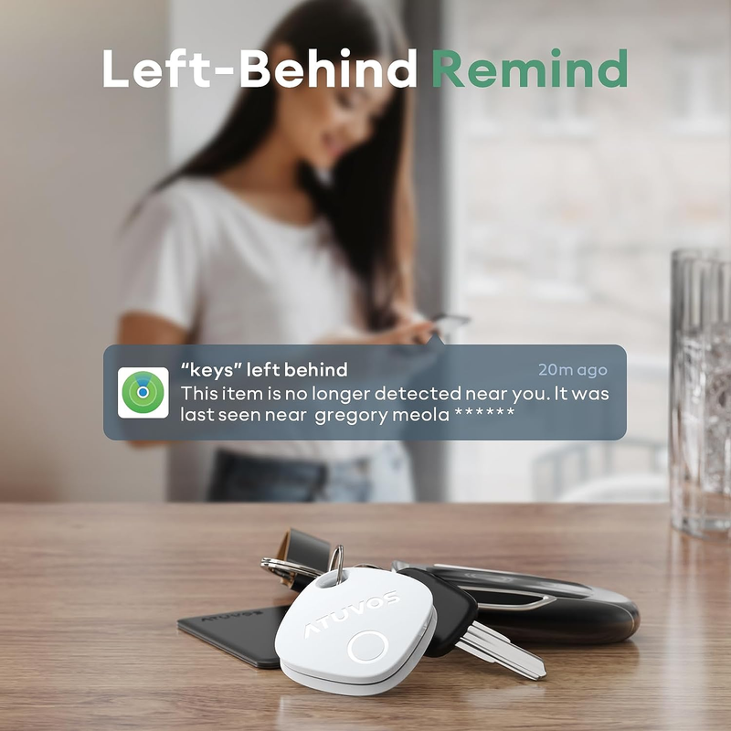 Key Finder and Luggage Tracker 2 Pack, Smart Tag Works with Apple Find My (iOS O