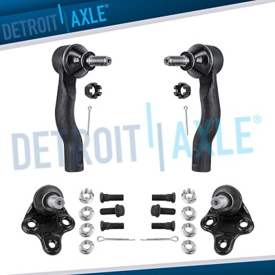 4PC Front Lower Ball Joint & Outer Tie Rod End Set for 2000 - 2005 Toyota Celica