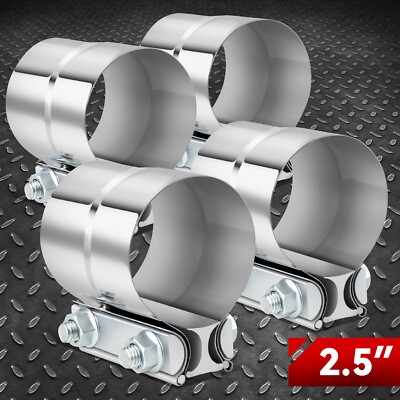4шт 2,5 T304 Из Нержавеющей Стали с кольцевым соединением, Ленточный глушитель Выхлопной трубы, зажимные втулки