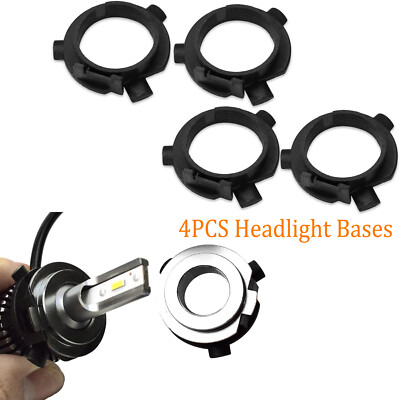 4Pcs H7 Car LED Headlight Lamp Bulb Base Adapter Sockets Retainer Holder