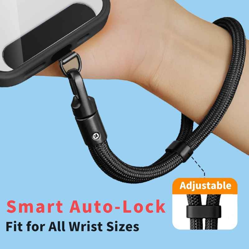 1 Pack Phone Wrist Strap Lanyard, Adjustable Nylon Lanyard with Detachable Tethe