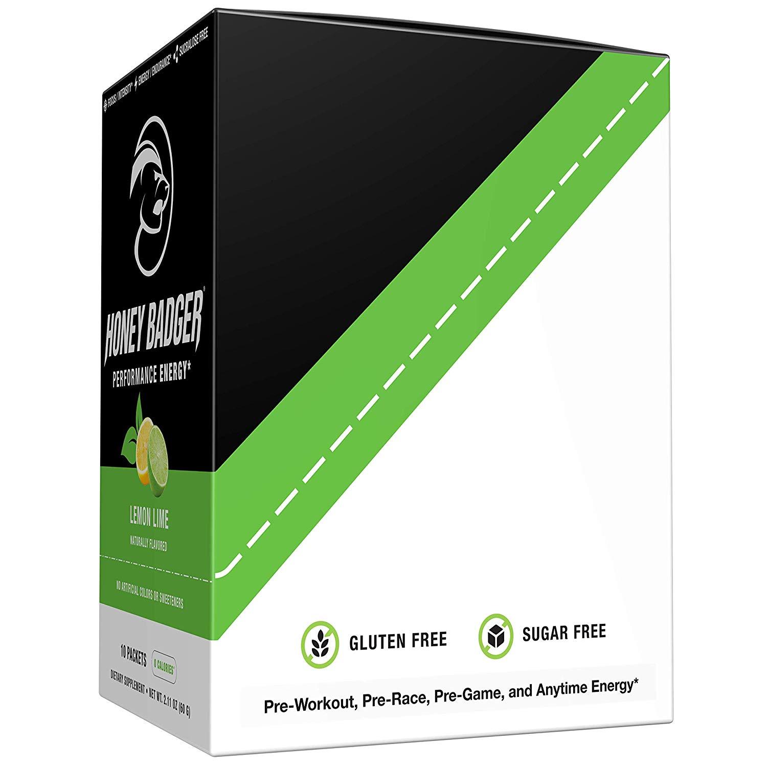 Honey Badger Performance Energy Natural Pre Workout Lemon